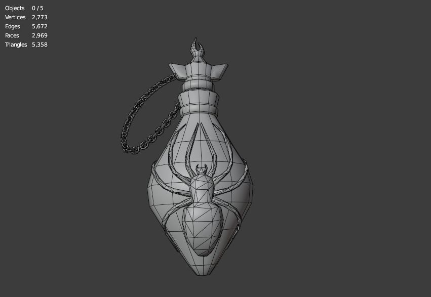 Spider Venom Poison Bottle Free low-poly 3D model_8