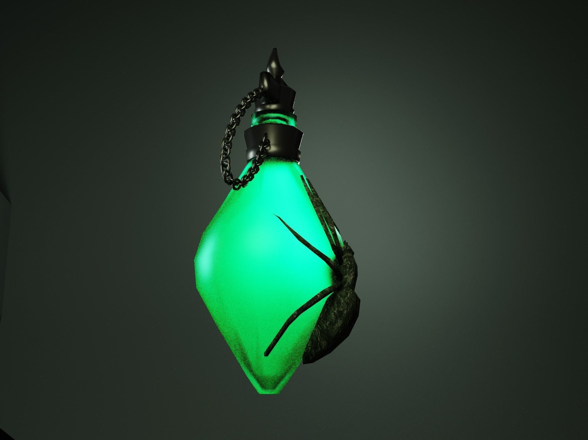 Spider Venom Poison Bottle Free low-poly 3D model_1