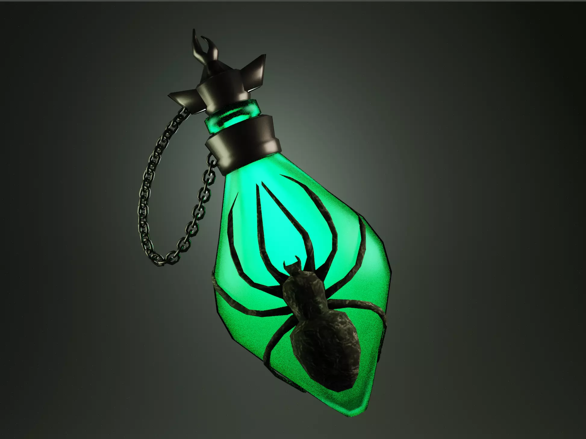 Spider Venom Poison Bottle Free low-poly 3D model_0