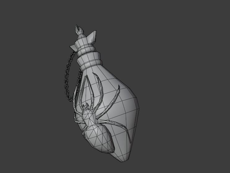 Spider Venom Poison Bottle Free low-poly 3D model_9