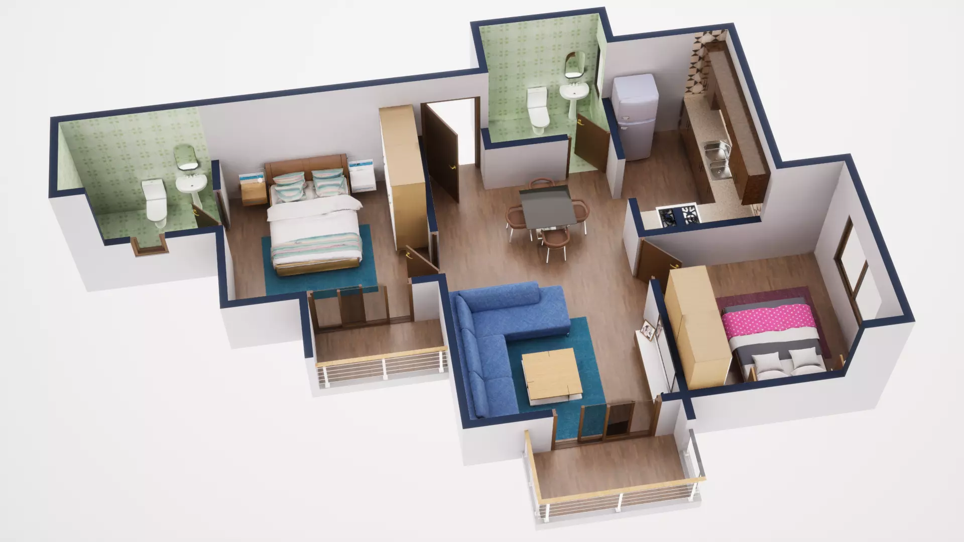 3D Floor Plan Model 27 3D model