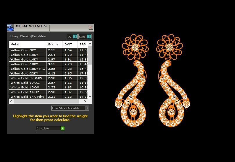 Women Drop Earrings 3dm STL OBJ FBX Renders Details 3D print model_4
