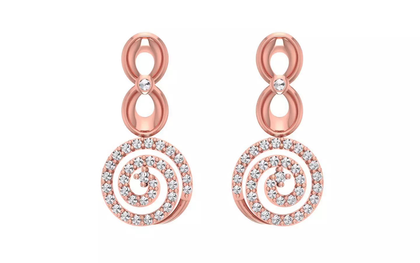 Women Drop  Earrings 3dm STL OBJ FBX Renders Details 3D print model_0