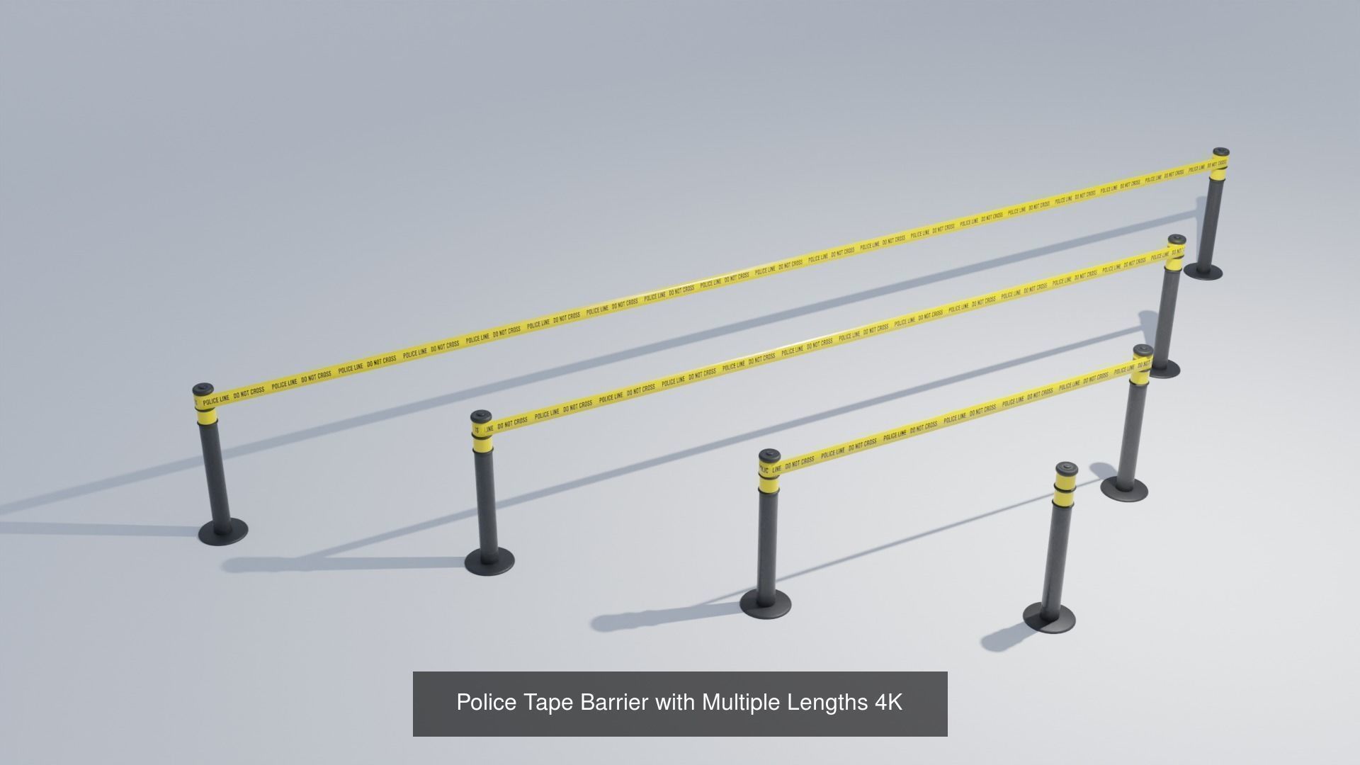 Police Crime Scene Barricades 3D Model Collection_1