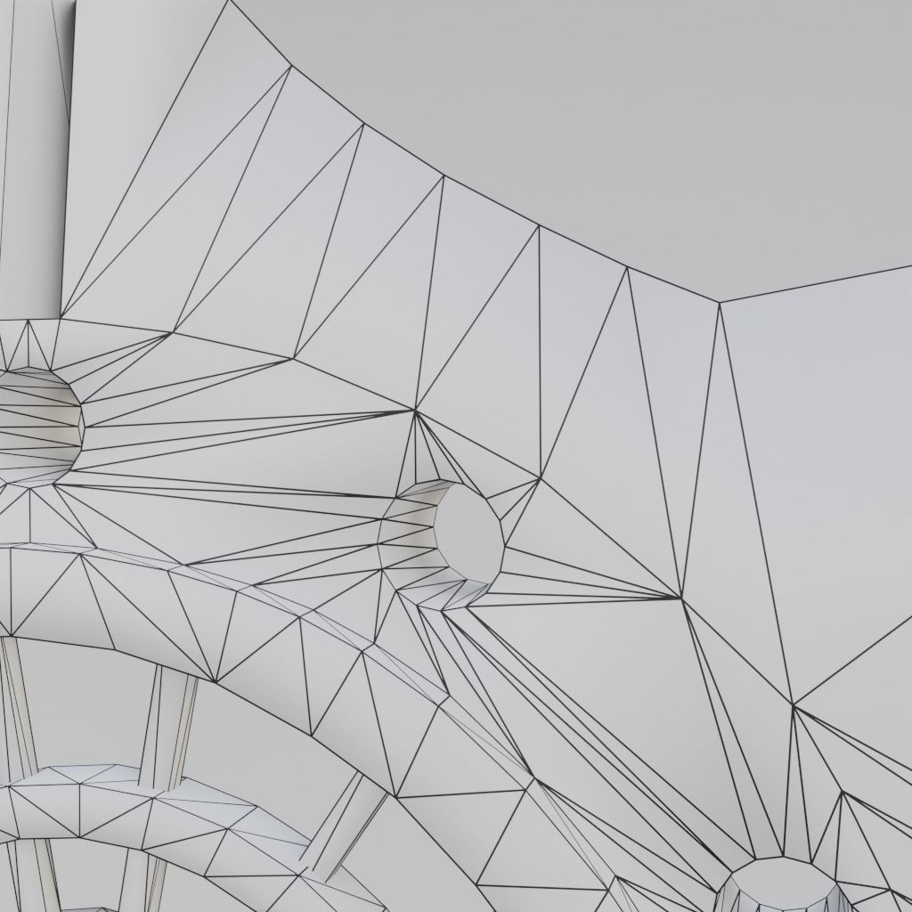 Fantasy battle axe Low-poly 3D model_28