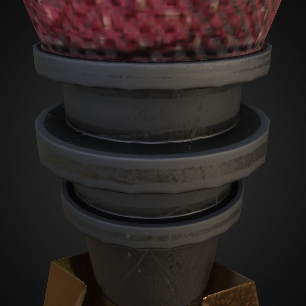 Fantasy battle axe Low-poly 3D model_15