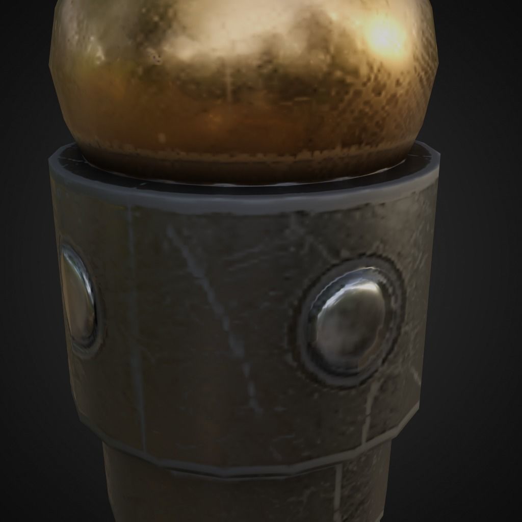 Fantasy battle axe Low-poly 3D model_11