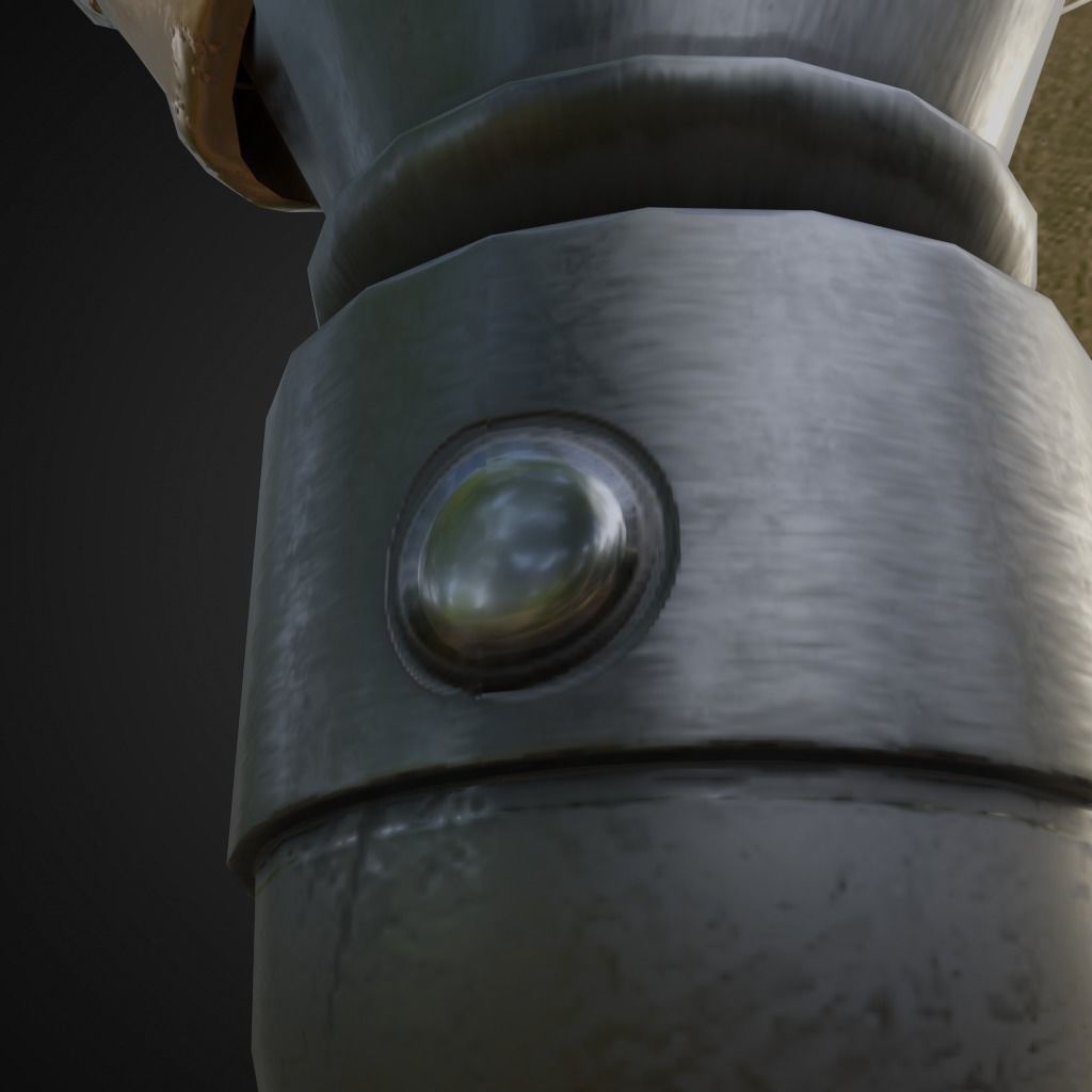 Fantasy battle axe Low-poly 3D model_19