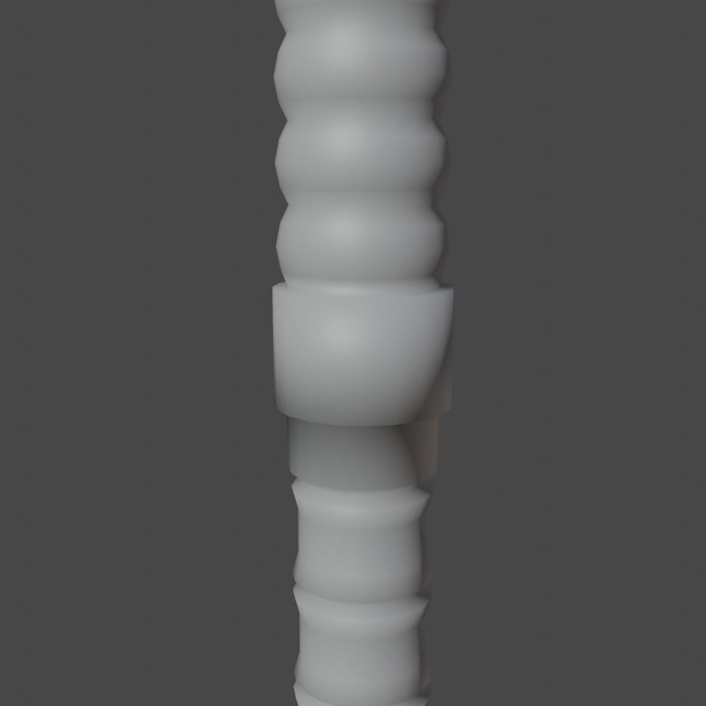 Fantasy battle axe Low-poly 3D model_22