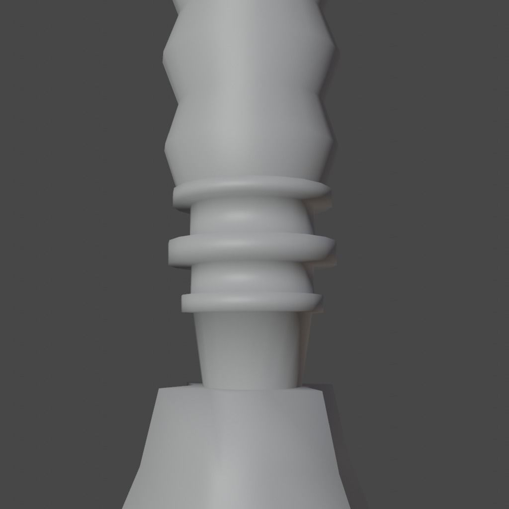 Fantasy battle axe Low-poly 3D model_21