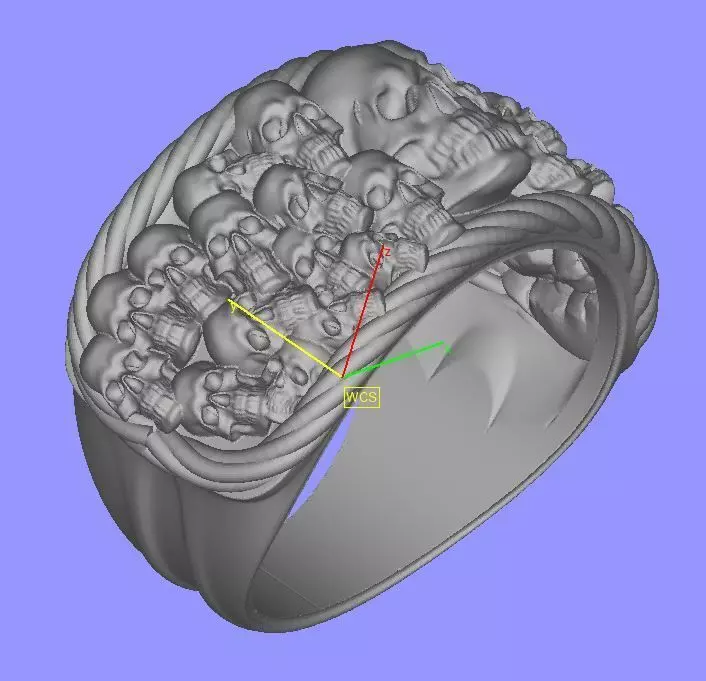 skull ring 3D model_0