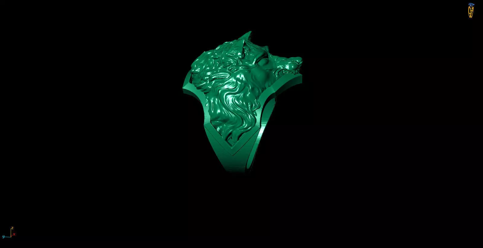 wolf ring 3D model_0