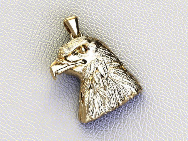 Eagle Pendant 3D print model_5
