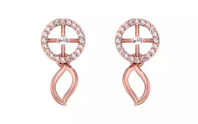Women Drop  Earrings 3dm STL OBJ FBX Renders Details 3D print model