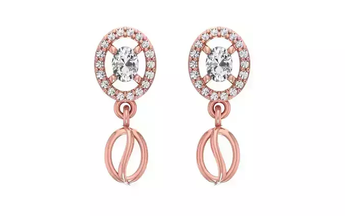 Women Drop  Earrings 3dm STL OBJ FBX Renders Details 3D print model