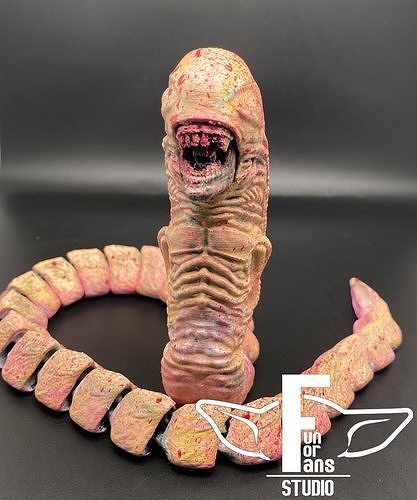 FLEXI ALIEN CHESTBURSTER PRINT-IN-PLACE ARTICULATED 3D print model