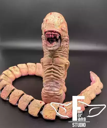 FLEXI ALIEN CHESTBURSTER PRINT-IN-PLACE ARTICULATED