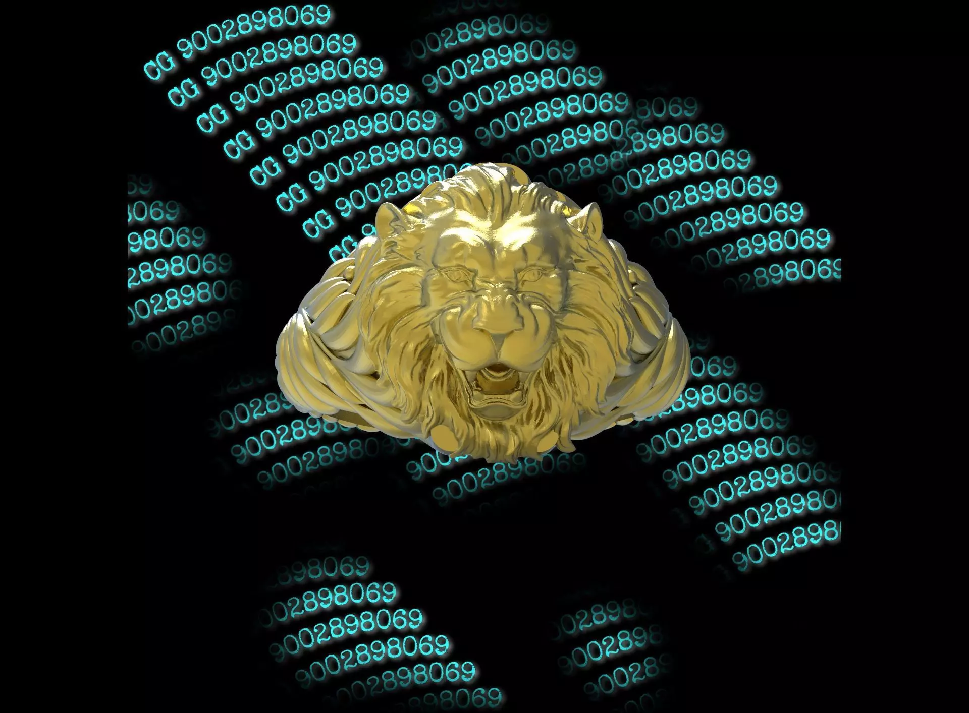 lion ring light 3D print model 3D print model