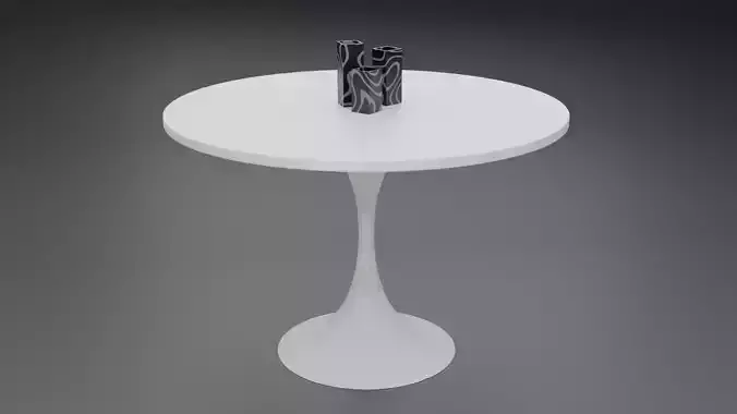 Cafe Table And Vases