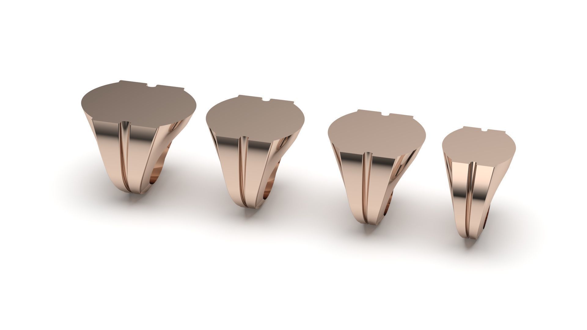 signet ring hollow and solid 8 pieces model5 3D print model_4