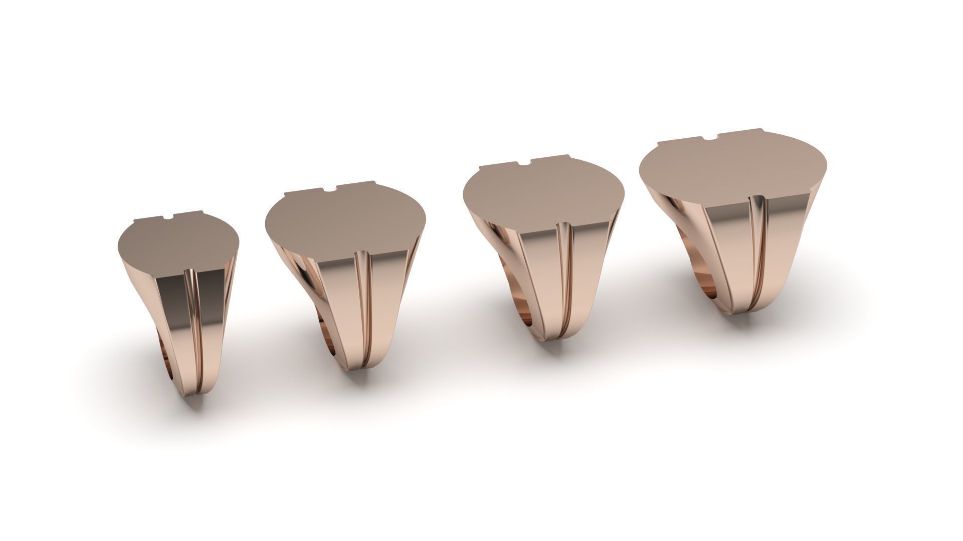 signet ring hollow and solid 8 pieces model5 3D print model_9