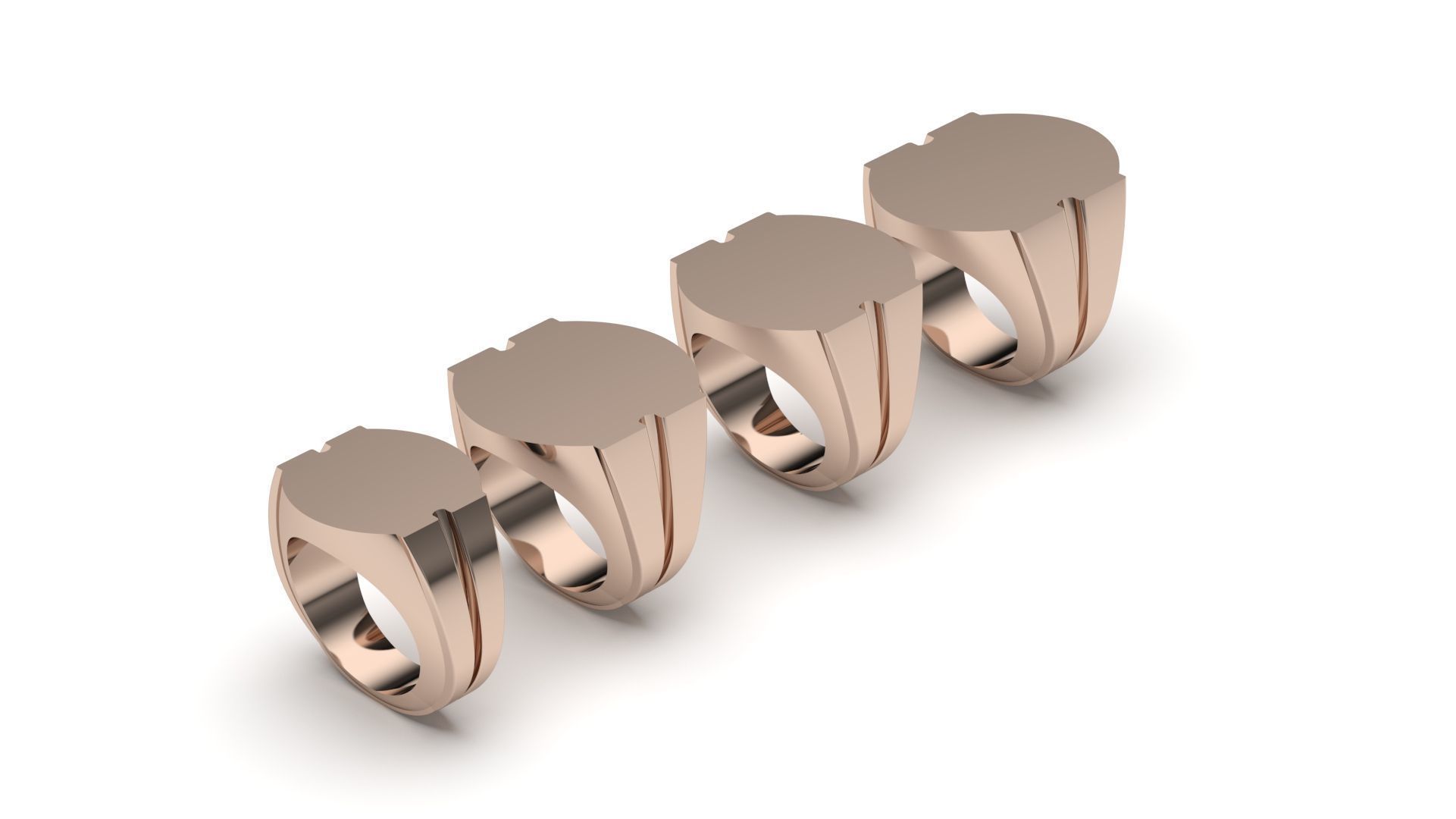 signet ring hollow and solid 8 pieces model5 3D print model_8