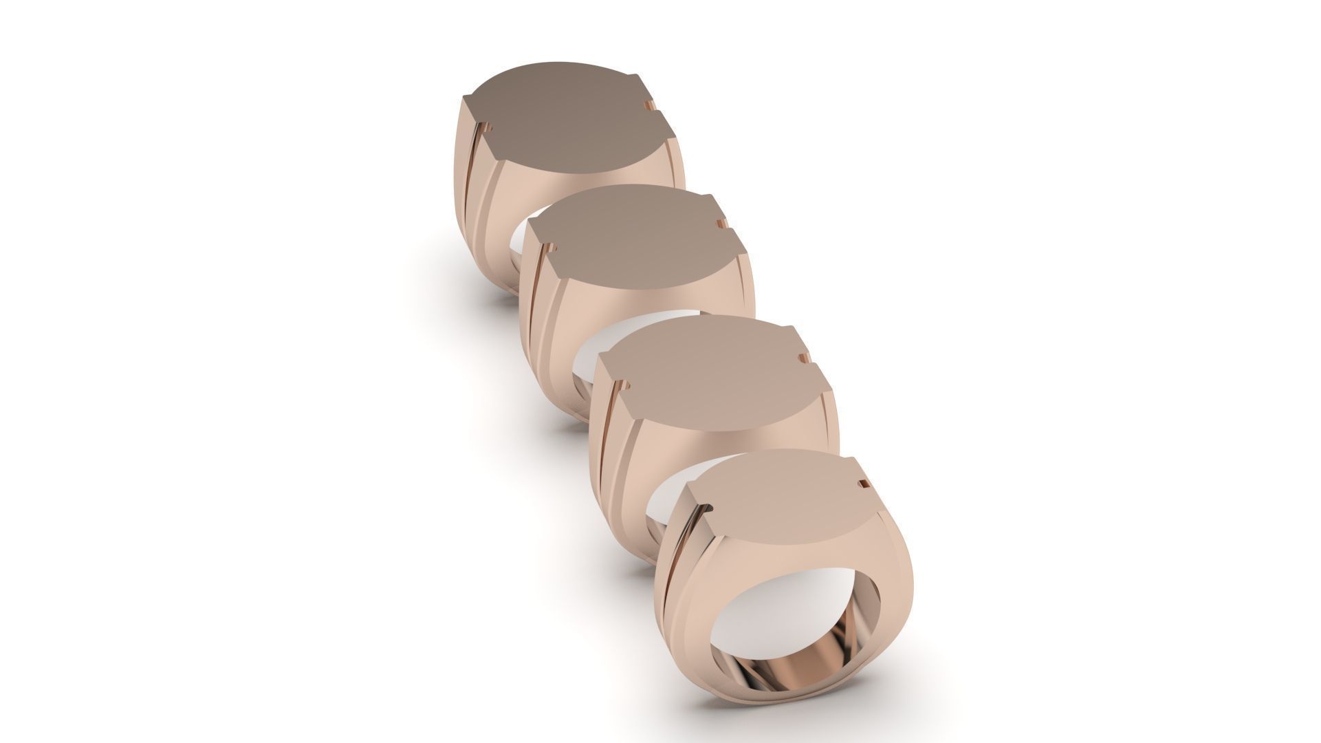 signet ring hollow and solid 8 pieces model5 3D print model_6