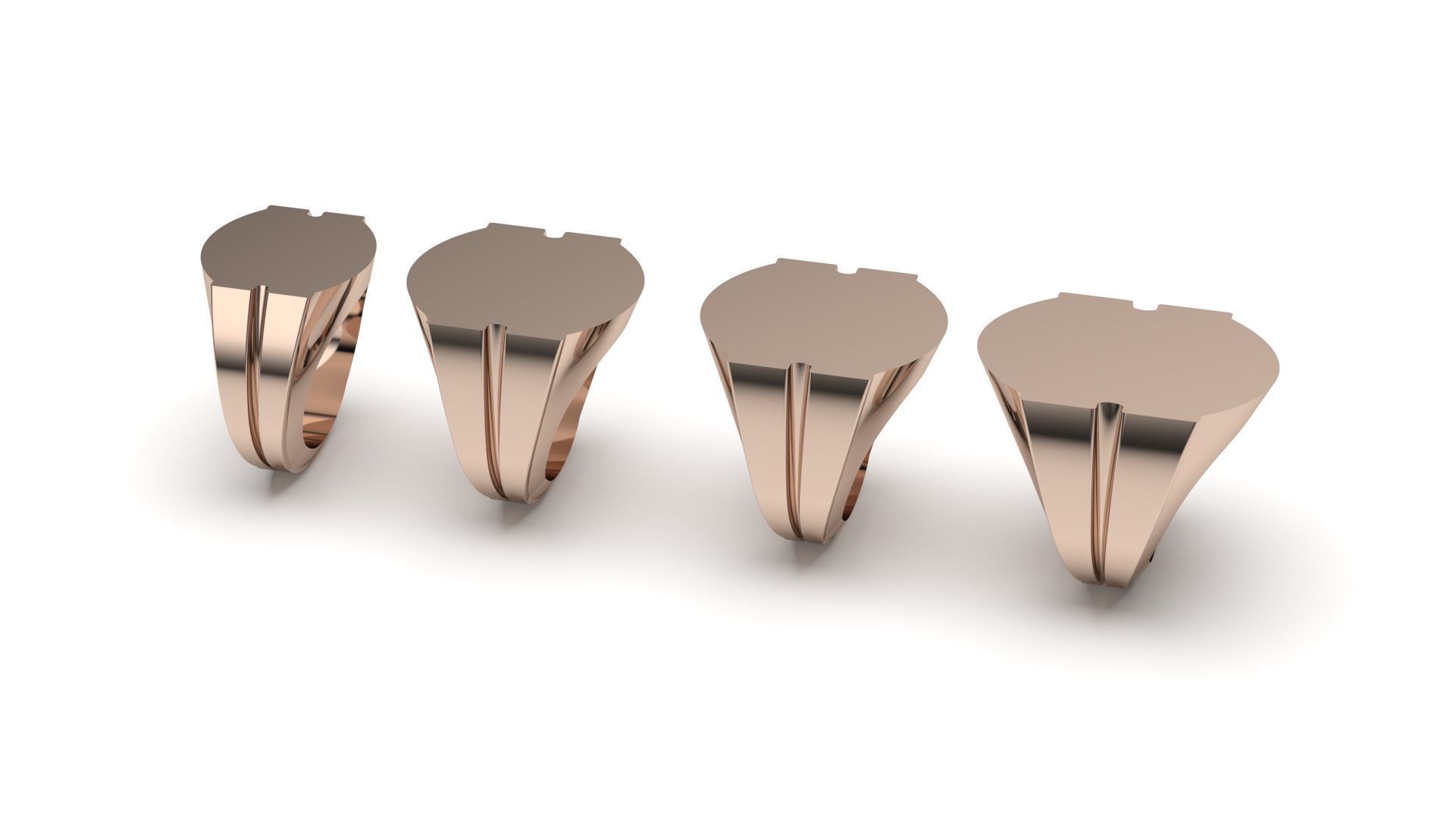 signet ring hollow and solid 8 pieces model5 3D print model_10