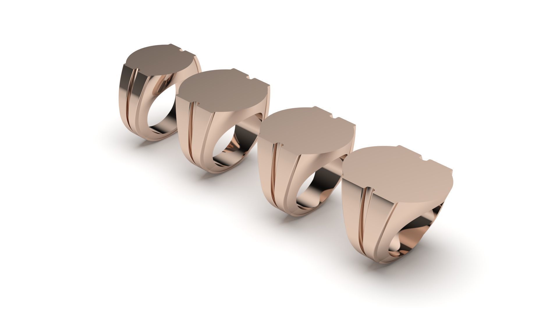 signet ring hollow and solid 8 pieces model5 3D print model_11