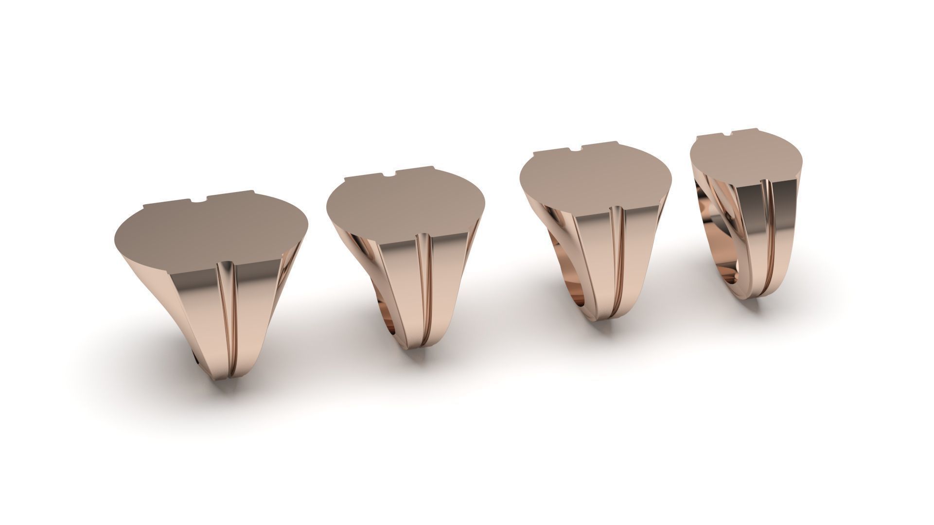 signet ring hollow and solid 8 pieces model5 3D print model_1