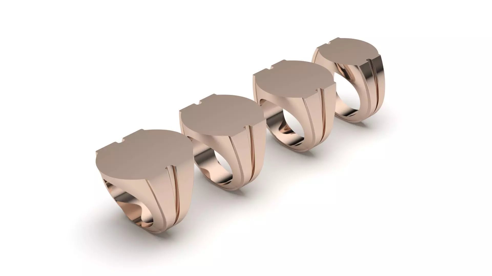 signet ring hollow and solid 8 pieces model5 3D print model_0