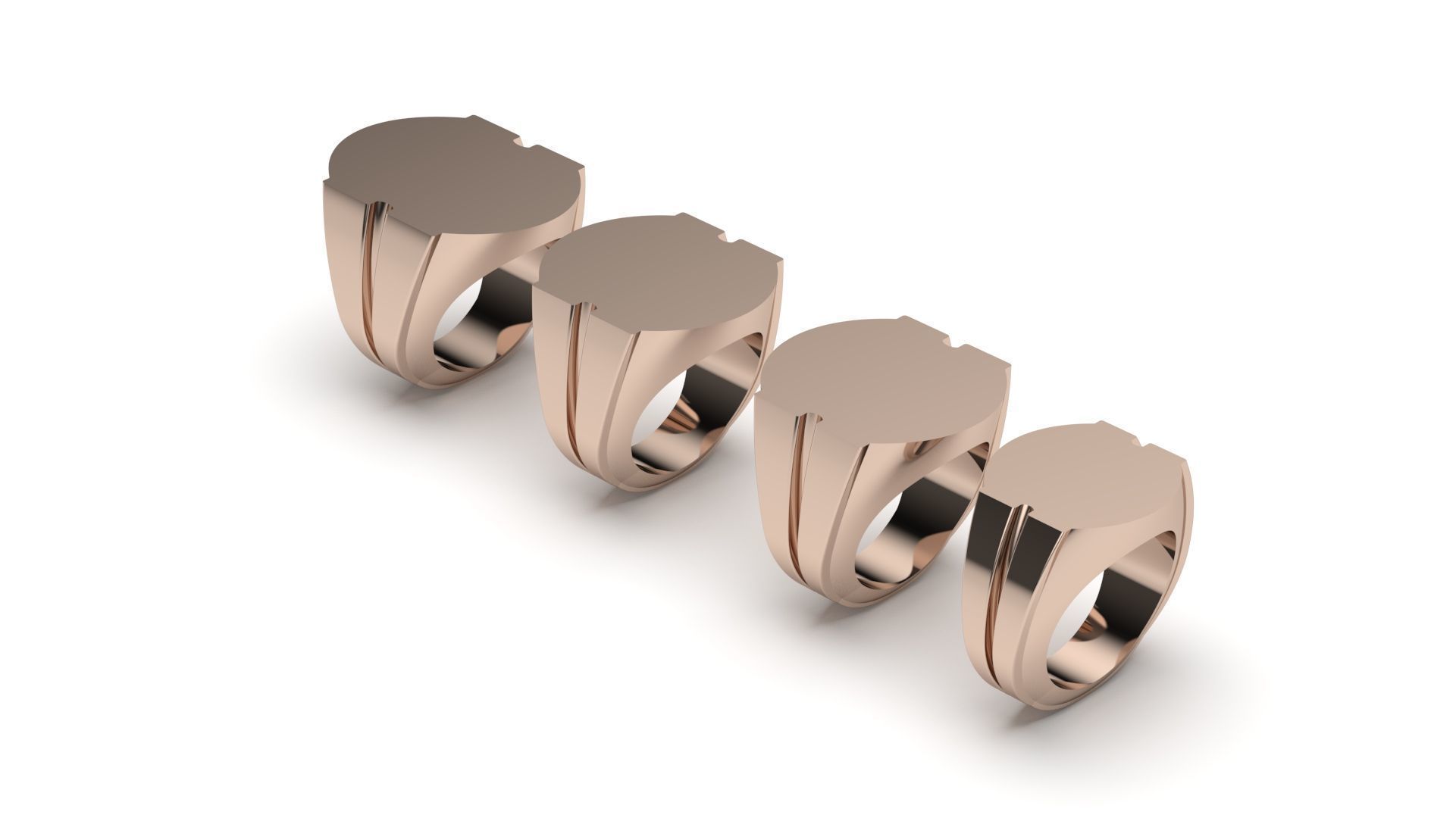 signet ring hollow and solid 8 pieces model5 3D print model_5