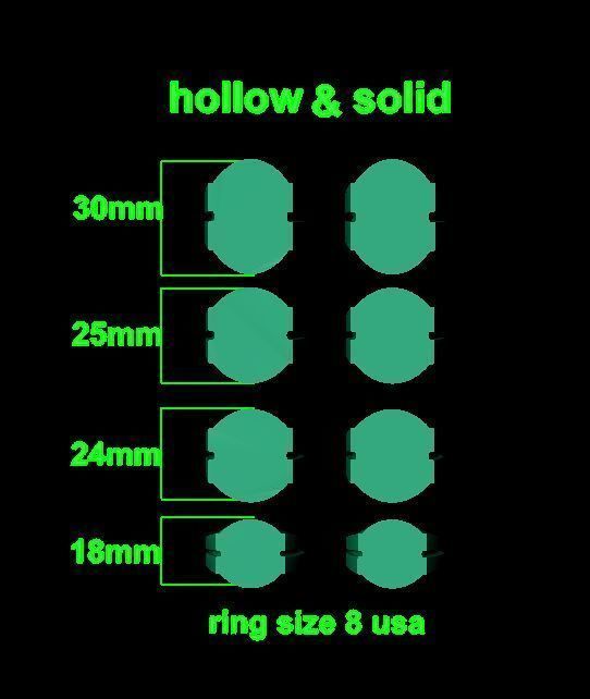 signet ring hollow and solid 8 pieces model5 3D print model_12