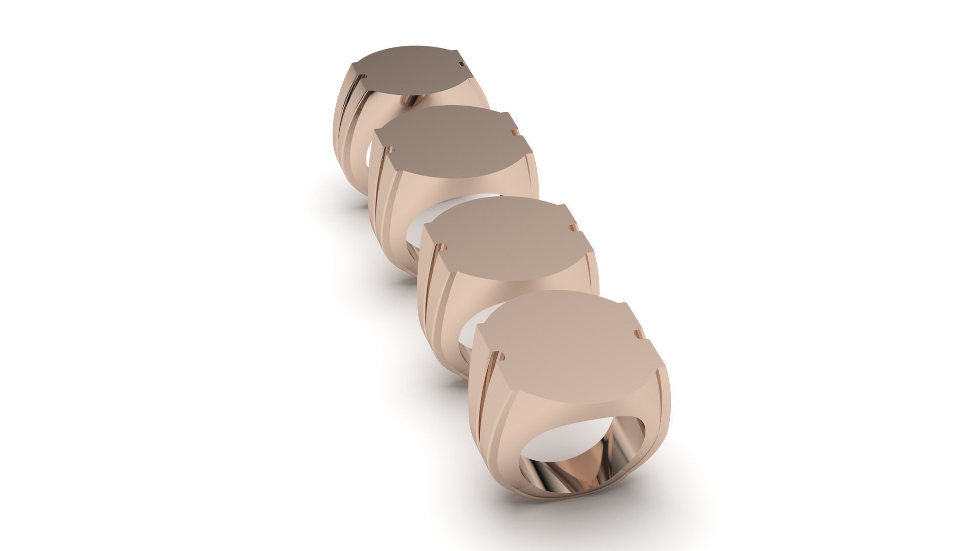 signet ring hollow and solid 8 pieces model5 3D print model_2