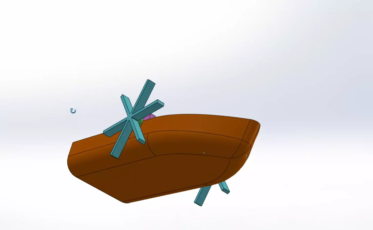 Rubber Band Boat 3D print model_0