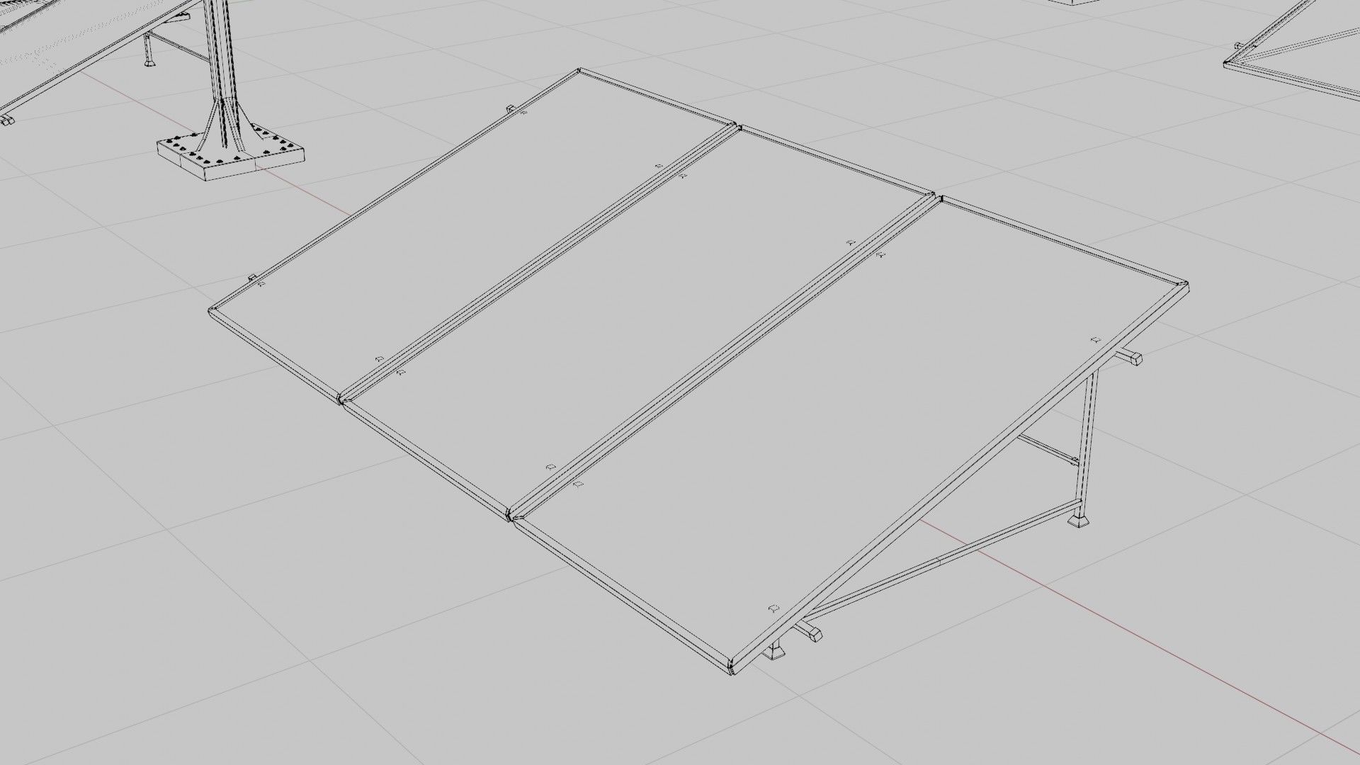 solar panels with clean and dirty textures Low-poly 3D model_10