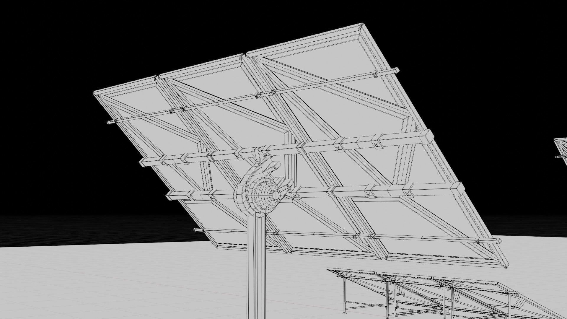 solar panels with clean and dirty textures Low-poly 3D model_8