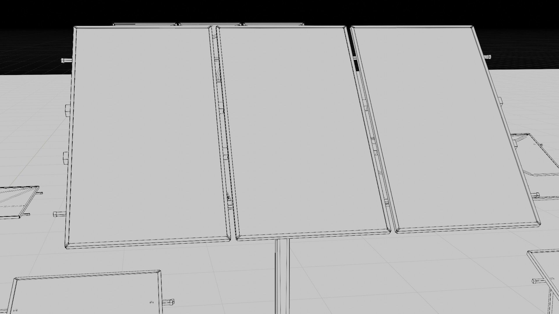 solar panels with clean and dirty textures Low-poly 3D model_5