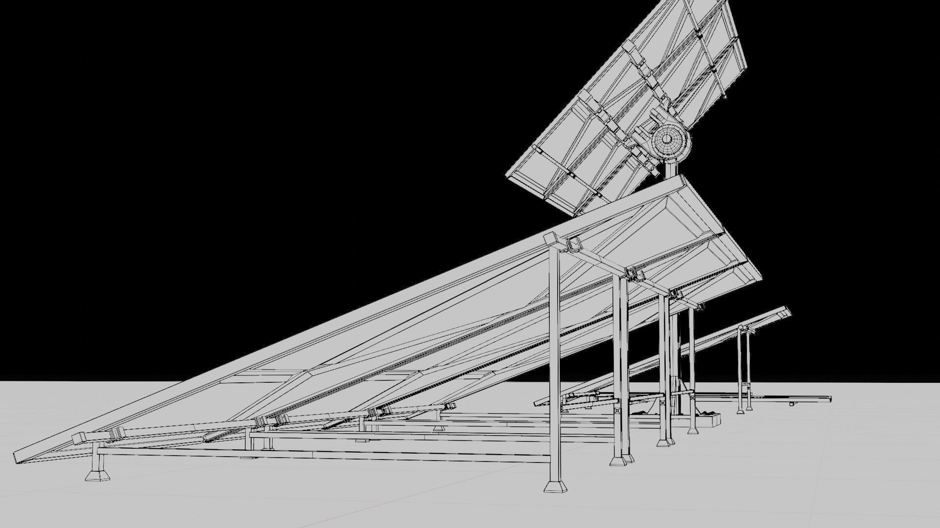 solar panels with clean and dirty textures Low-poly 3D model_11