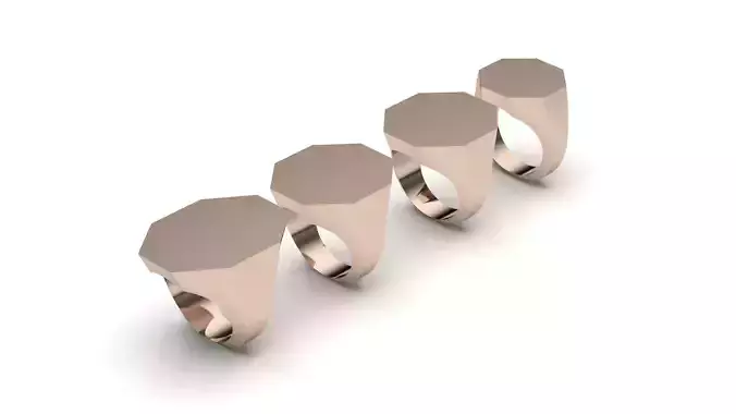 signet ring hollow and solid 8 pieces model17