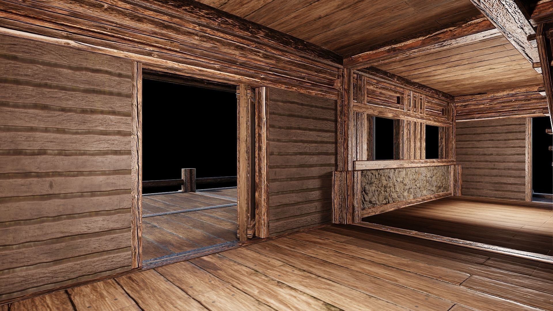 Medieval Houses Pack 13-14-15-16-17-18 - 4K Textures Game Ready Low-poly 3D model_18