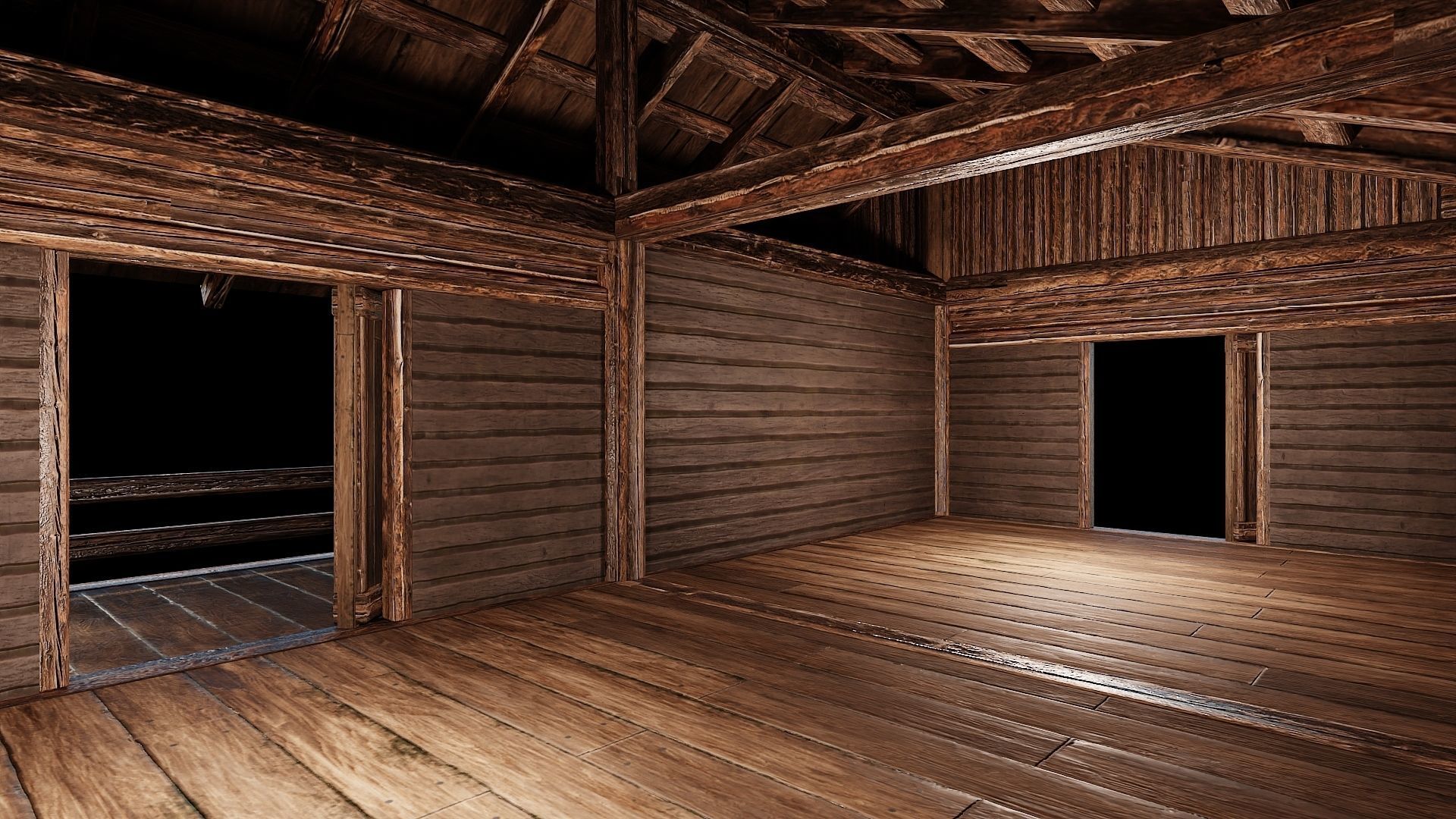 Medieval Houses Pack 13-14-15-16-17-18 - 4K Textures Game Ready Low-poly 3D model_15