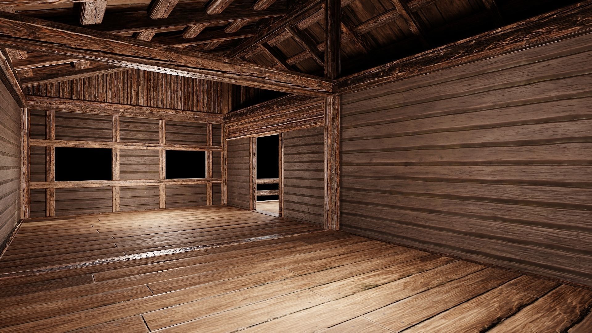 Medieval Houses Pack 13-14-15-16-17-18 - 4K Textures Game Ready Low-poly 3D model_13