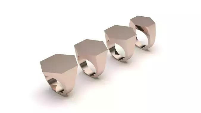signet ring hollow and solid 8 pieces model19
