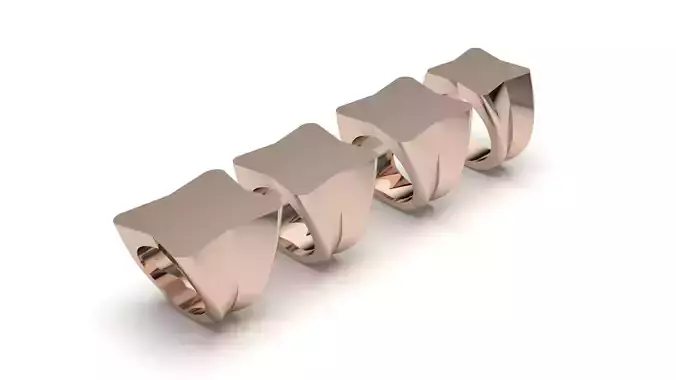 signet ring hollow and solid 8 pieces model20