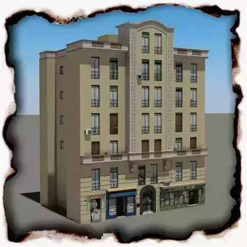 Building apartment with roof