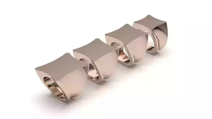  signet ring hollow and solid 8 pieces model24