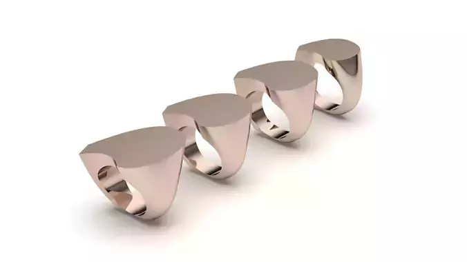 signet ring hollow and solid 8 pieces model30