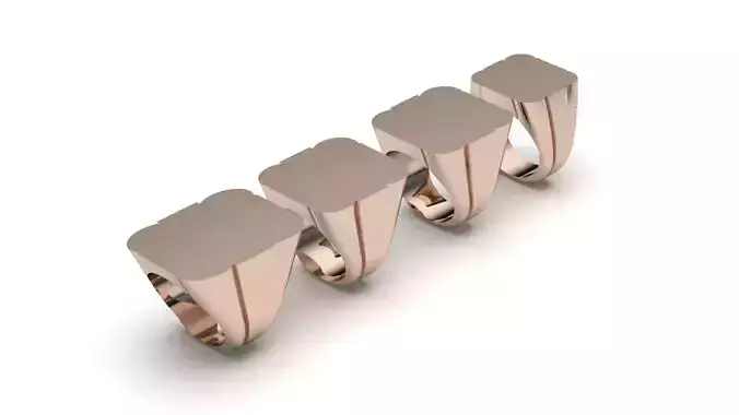  signet ring hollow and solid 8 pieces model35