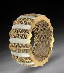 Ring2 gold ring with diamonds 3D print model_0